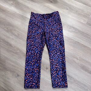 Old Navy High-Waisted PowerSoft Crop Pocket Leggings Purple Cheetah Print S NWT